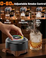 Kit Fumeur Électrique pour Whisky avec Contrôle de la Fumée Réglable (060s) – Ensemble d'Outils de Bar pour Fumer les Cocktails et le Whisky, 6 Copeaux de Bois, Sans Butane