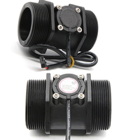Sensor Aliran Air Plastik 1-1/2" 2" DN40 DN50 Katup Solenoid Digunakan untuk Mengontrol Pengukur Laju Aliran
