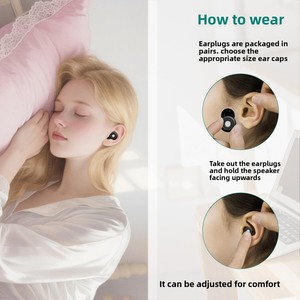 Technologie de sommeil profond silencieux, bouchons d'oreilles en silicone haute fidélité <span class=keywords><strong>pour</strong></span> un confort de sommeil profond avec design à boucle circulaire, norme CE - Product Image 3