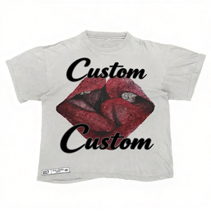 Camiseta transpirable de alta calidad Aceptar logotipo personalizado gráfico Vlon diseñador marca personalizada impresión algodón hombres camisetas - Product Image 3