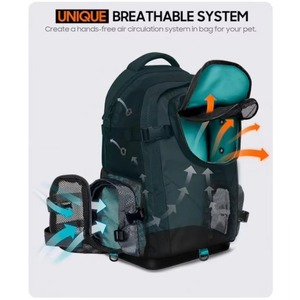 Muestra gratuita de mochila transportadora para mascotas personalizada, duradera, impermeable y altamente transpirable con ventana de malla para perros pequeños y medianos - Product Image 6
