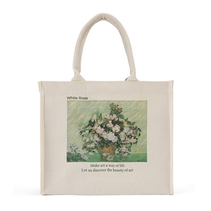 <span class=keywords><strong>Van</strong></span> <span class=keywords><strong>Gogh</strong></span> White Rose Bolsas con forro <span class=keywords><strong>de</strong></span> lona impermeable <span class=keywords><strong>de</strong></span> gran capacidad para uso en todo tipo <span class=keywords><strong>de</strong></span> clima Patrón <span class=keywords><strong>de</strong></span> letras para <span class=keywords><strong>la</strong></span> vida diaria - Product Image 4
