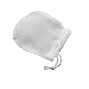 Custom reusable food grade nylon filter mesh bag Nylon bag with drawstring designed for nut milk liquid filtration and tea bags