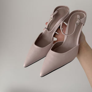 Zapatos de Tacón con Punta en Pico y Correa Ajustable en el Tobillo con Cierre de Hebilla, Tacones de Aguja Altos para Mujer, Tallas 35-42 - Product Image 1