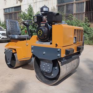 <span class=keywords><strong>Prix</strong></span> d'usine 850 kg 1 tonne 1,8 tonne Mini rouleau compresseur diesel essence Rouleau vibratoire de compactage CE EPA - Product Image 4