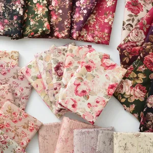Digital Vintage Rose 20s Cotton Fabric Handmade Diy Patchwork Cloth Printed Bedding ing Sewing