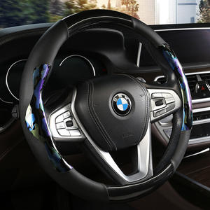 En gros creative pas cher en fibre de carbone en cuir de voiture véhicule <span class=keywords><strong>volant</strong></span> couverture - Product Image 5