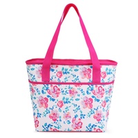 Moderne, isolierte Kühltasche aus weichem Polyester, faltbares Design, wiederverwendbar, mit Reißverschluss, Tragegriff, lebensmittelecht, hält Kalt