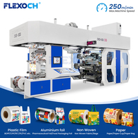 Mesin Cetak Flexo Plastik 6 Warna Tipe Ci Ekonomis Kecepatan 250m/menit / Printer Flexografi