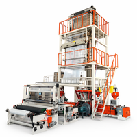 Machine d'extrusion-soufflage de film PE haute vitesse à trois couches ABC 3SJ-G1500