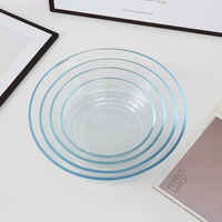 Plat à fruits rond en verre trempé Hxglass, 0,8 L, 1,4 L, 2,4 L, 3,7 L, avec couvercle, pour micro-ondes, vente en gros