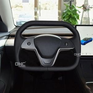 Volant en cuir noir chauffant de style CyberTruck personnalisé pour Tesla Model 3 Volant 2023 2024 - Product Image 6