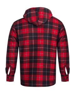 Veste en flanelle à capuche avec fermeture éclair, <span class=keywords><strong>chemise</strong></span> à carreaux avec doublure en sherpa, polaire épaisse - Product Image 5