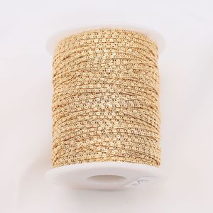 Cadena de Eslabones Decorativos Chapada en Oro de 14K |   Cadena de Latón Sólido por Metro o Rollo |   Ideal para la Creación de Joyería Única Hecha a Mano - Product Image 3