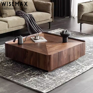 Wisemax đồ nội thất <span class=keywords><strong>victorian</strong></span> thiết kế hiện đại thời trang gỗ veneer khách sạn giải trí bàn trà tối giản bàn cà phê cho ngôi nhà ấm áp - Product Image 4