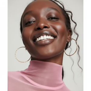 Créoles fines surdimensionnées avec un style religieux tendance et mignon, plaquées or, or rose, or blanc, rhodium/palladium, pour un cadeau de mariage ou de fête - Product Image 1