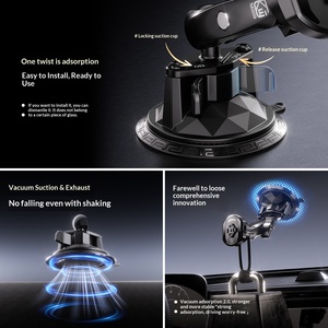Support de téléphone pour moto Kewig IP66 étanche en alliage d'aluminium CNC, anti-vibration, rotation à 720°, support magnétique <span class=keywords><strong>Quad</strong></span> Lock - Product Image 4