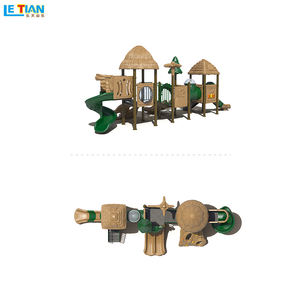 Letian sân chơi trượt trẻ em trượt ngoài trời nhựa sân chơi thiết bị nhựa trượt mẫu giáo sân chơi - Product Image 4