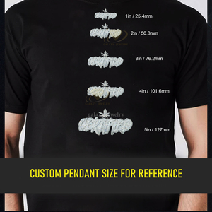 Collar Personalizado de Plata 925 con Letra Doble R Hip Hop, Diamantes Baguette VVS y Moissanita, Cadena y Colgante de Joyería Personalizada Iced Out - Product Image 2