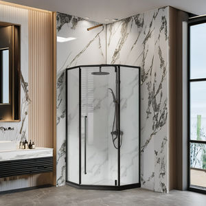 Porte de douche coulissante en verre Black Diamond, écran de douche pour salle de bain - Product Image 5