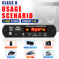 Amplificateur 60W 120W DC 12V pour voiture, module lecteur MP3 USB 5.0, carte décodeur MP3 avec télécommande FM, radio, appels et enregistrement