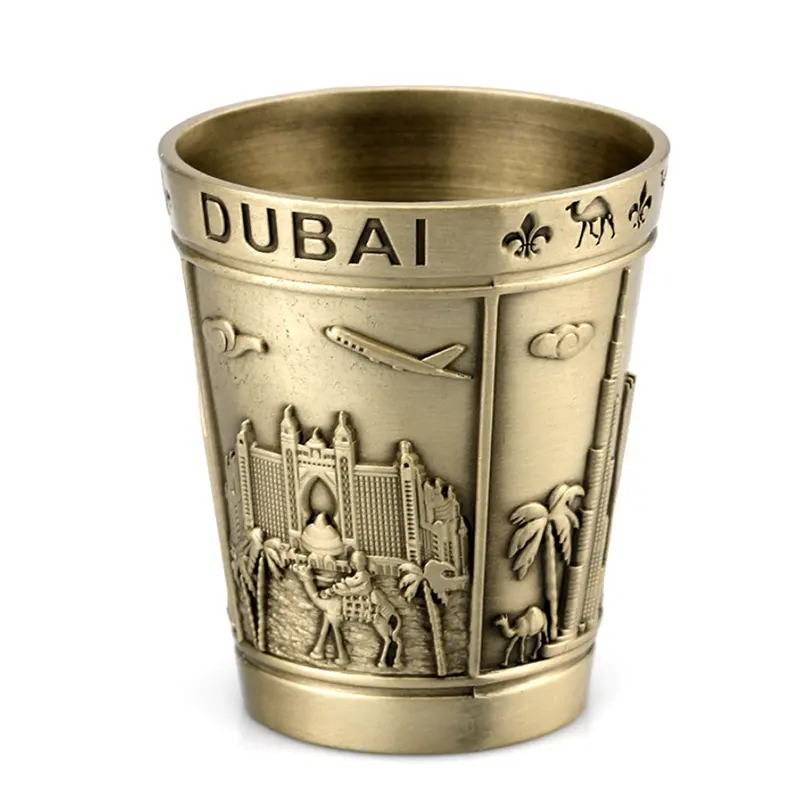 Dubai style zinc alloy artware fashionable cup Customized tourism commemoration