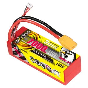 CODDARRC LiPoバッテリー3S7000 MAH 11.1V110CケーブルハードケースRCレーシングカートラックバギーモンスターボート