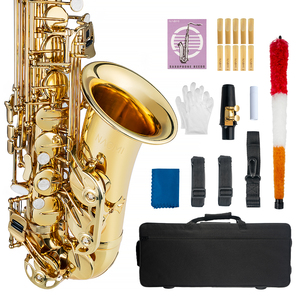 Saxophone alto Eb, instrument à vent en laiton, saxophone alto, saxophone alto complet - Product Image 1