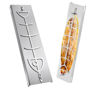 304 Stainless Steel Flame Salmon Fish Board <b>Grill</b> Plate For BBQ Seafood Vegetables Rustproof Kitchen <b>Cooking</b> Tool - Product Image 1