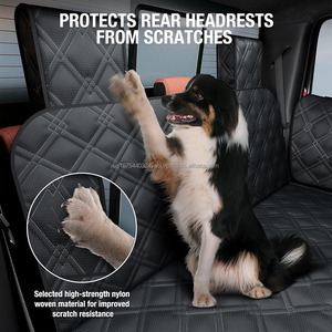 Funda Protectora para Asiento Trasero de Coche para Perros, Extensible, Impermeable, con Protección para la Puerta, Base Rígida, Hamaca para Perros - Product Image 2