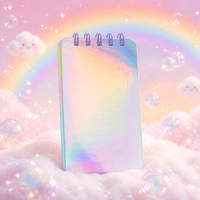 Carnet à spirale mignon, cadeau Kawaii, journal à spirale, décoration avec breloque, couverture en silicone, pastel, cadeau d'anniversaire, cadeau de Noël pour enfants, étudiants