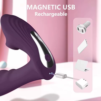 Angela Anti-Rutsch-Stick aus Silikon und Acryl mit 10 Frequenzen, Saugfunktion + Mehrfach-Vibration, USB-Magnetladung, täglich wasserdicht
