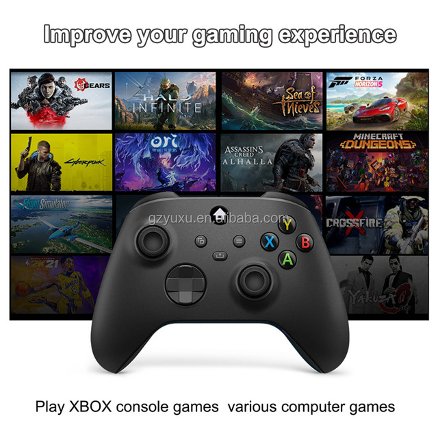 YUXU 2.4G Wireless Gamepad Controller with Dual Joysticks Dual Vibration for PC for One/S/X Android TV Box-USB Ergonomic Design