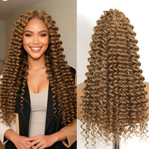 ผม<span class=keywords><strong>ถัก</strong></span>เปียสังเคราะห์แบบทนความร้อน คุณภาพพรีเมียม แบบลอนลึก สีออมเบรบลอนด์ สำหรับ<span class=keywords><strong>ถัก</strong></span>โครเชต์ ขายส่ง - Product Image 2