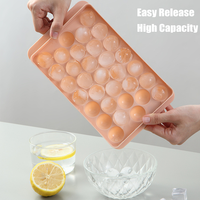 TAYHAO Plateau à boules de glace réutilisable Plateau à glace multi-grilles Mini plateaux à glaçons circulaires Moule rond pour congélateur Cocktail Whisky