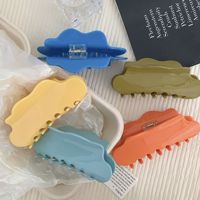 CHUJIAN Pinces à cheveux en acétate de style coréen, couleur unie, en forme de nuage, pinces requin colorées macaron mignonnes pour femmes et filles