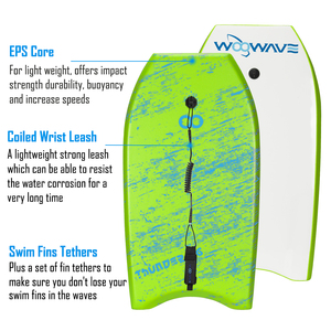 Woowave EPS Bodyboard, 41 pouces léger Body Board pour enfants et adultes, planche de <span class=keywords><strong>surf</strong></span> durable avec laisse pour le plaisir des vagues de plage - Product Image 4