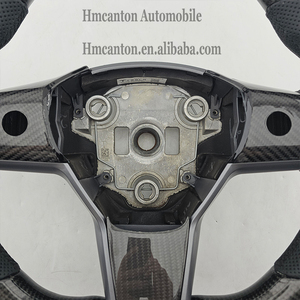 Explosive New Products Perforated Leather Carbon Fiber for Tesla Model 3 Mode Y Car Steering <b>Wheel</b> - Product Image 3