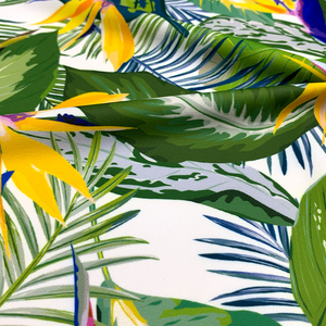 Tessuto Spandex in <span class=keywords><strong>poliestere</strong></span> stampato tropicale ad alta elasticità morbida e traspirante a 4 vie per costumi da bagno Lingerie vestito Tricot - Product Image 2