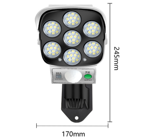 Lampe <span class=keywords><strong>solaire</strong></span> 77 LED <span class=keywords><strong>avec</strong></span> <span class=keywords><strong>détecteur</strong></span> de mouvement 10Watt IP66 étanche projecteur de jardin extérieur alimenté par batterie - Product Image 2