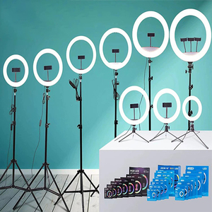 G63 22 pouces 56cm 600PCS LED 80W LED Ring Light 3pcs Supports de téléphone 200cm Anti-pliable Trépied Kit d'éclairage photographique - Product Image 1