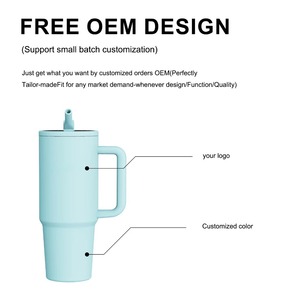 Gobelet isotherme de Noël de 40 oz |   Motif flocon de neige, poignée, paille |   Vente en gros de cadeaux de Noël et pour la <span class=keywords><strong>famille</strong></span> - Product Image 4