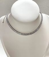 Nouveau Collier Tendance en Cristal avec Grande Chaîne à Billes et Pendentif Cœur, Ensemble Argenté, Ras-de-cou de Luxe, Haute Qualité, Bijoux pour Femmes et Hommes, Vente en Gros