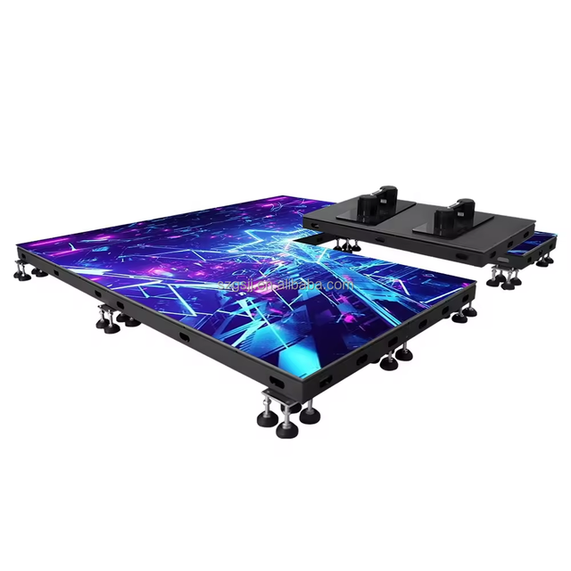 P3.91 Indoor Nightclub Wedding Dance Floor Full Color Aluminum Led Display Screen Interactive Dancing Floor Portable Led Video