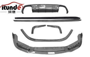 Runde Upgrade V Style Carbon Fiber Material Body Kit para Bmw <span class=keywords><strong>M8</strong></span> <span class=keywords><strong>Precio</strong></span> de fábrica Auto Parts Front Lip Tuyere Rear Difusor Spoiler - Product Image 6