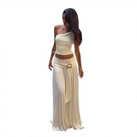 Robe longue d'été sexy pour femme, style européen et américain, sans manches, taille cintrée, avec tirette, tendance