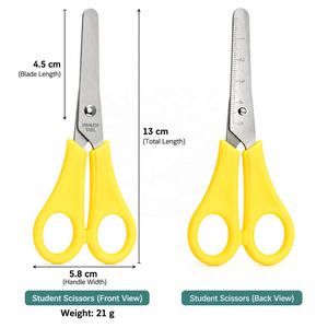 Vente directe d'usine, mini ciseaux <span class=keywords><strong>de</strong></span> sécurité colorés pour la découpe <span class=keywords><strong>de</strong></span> papier, art pour les enfants à l'école, non toxiques, logo et emballage personnalisés - Product Image 4