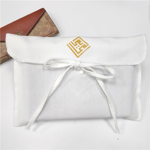 Eco Friendly Cotton <b>Envelope</b> Handbags Cloth Dust Packaging Pouch With Flap Custom Logo Printed <b>Gift</b> Packing Cotton Canvas Pouch - Product Image 1