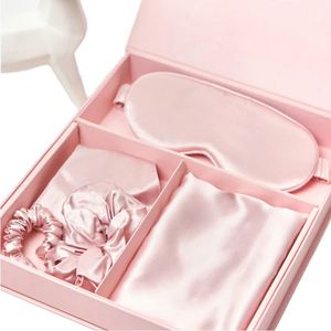 Luxury Satin Eye Mask Gift Set Home Use Pillow Case for Bridal and Bridesmaid Gifts - Product Image 1