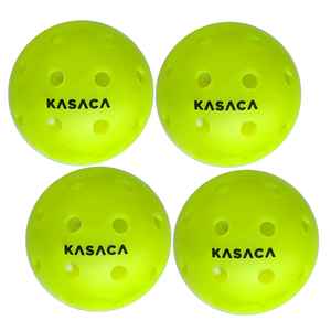 KASACA <b>4</b>-Piece Premium Outdoor Pickleball Balls 40 Holes USAPA Standard 74mm Polyethylene - Product Image 5